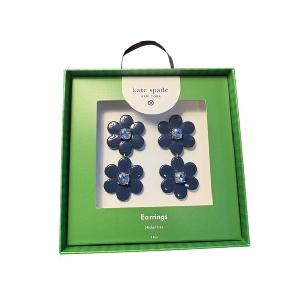 Kate Spade for Target‎ Blue Flower Earrings. NWT! - Picture 1 of 3